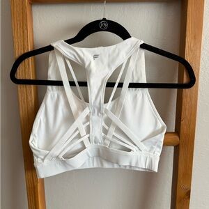 Fabletics White Strappy Sports Bra